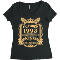 King Born In October 1993 Is A Combination King Birthday Gif T Shirt Women's Triblend Scoop T-shirt | Artistshot