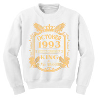 King Born In October 1993 Is A Combination King Birthday Gif T Shirt Youth Sweatshirt | Artistshot