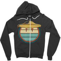 Retro Unidentified Flying Object Outer Space Ufo Alien Zipper Hoodie | Artistshot