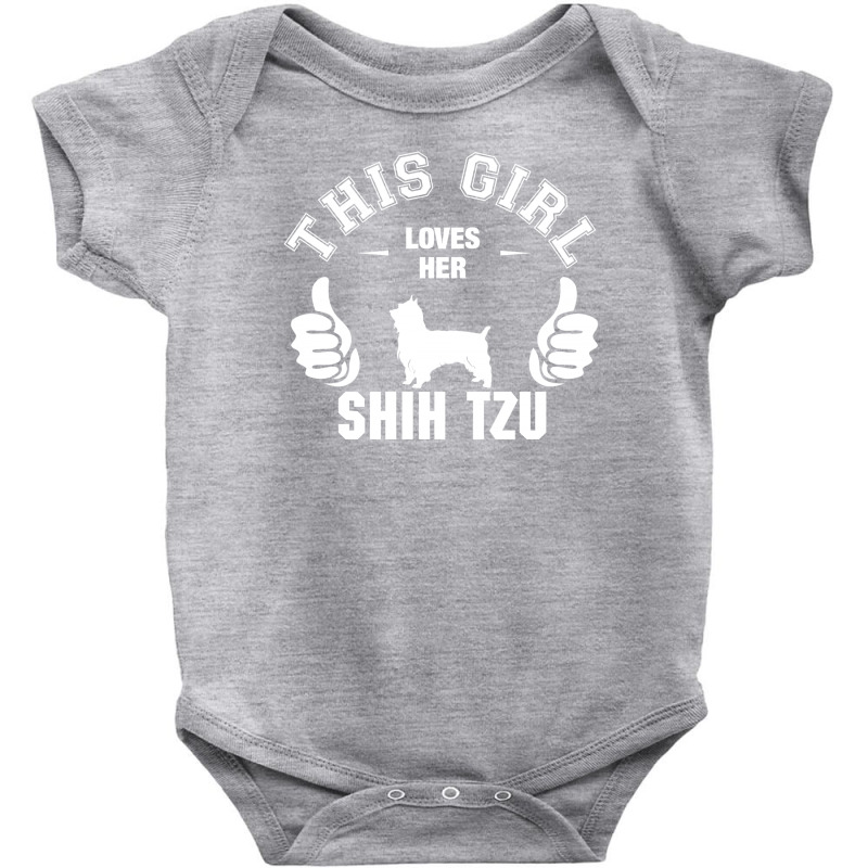 This Girl Loves Shih Tzu Baby Bodysuit by tshiart | Artistshot