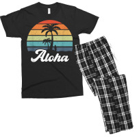 Aloha Hawaii Hawaiian Island Shirt Palm Beach Surfboard Surf T Shirt Men's T-shirt Pajama Set | Artistshot