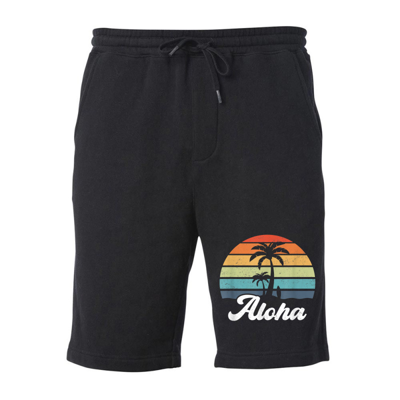 Aloha Hawaii Hawaiian Island Shirt Palm Beach Surfboard Surf T Shirt Fleece Short by cm-arts | Artistshot