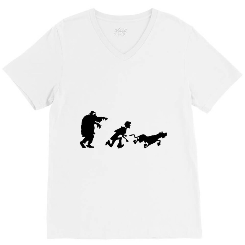 Mystery Gang Chase Silhouette V-Neck Tee by BOBBYDAVIS | Artistshot