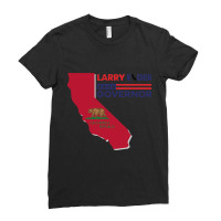 Larry Elder For California Governor Flag Newsom Funny Ladies Fitted T-shirt | Artistshot