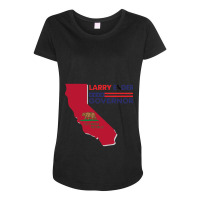 Larry Elder For California Governor Flag Newsom Funny Maternity Scoop Neck T-shirt | Artistshot