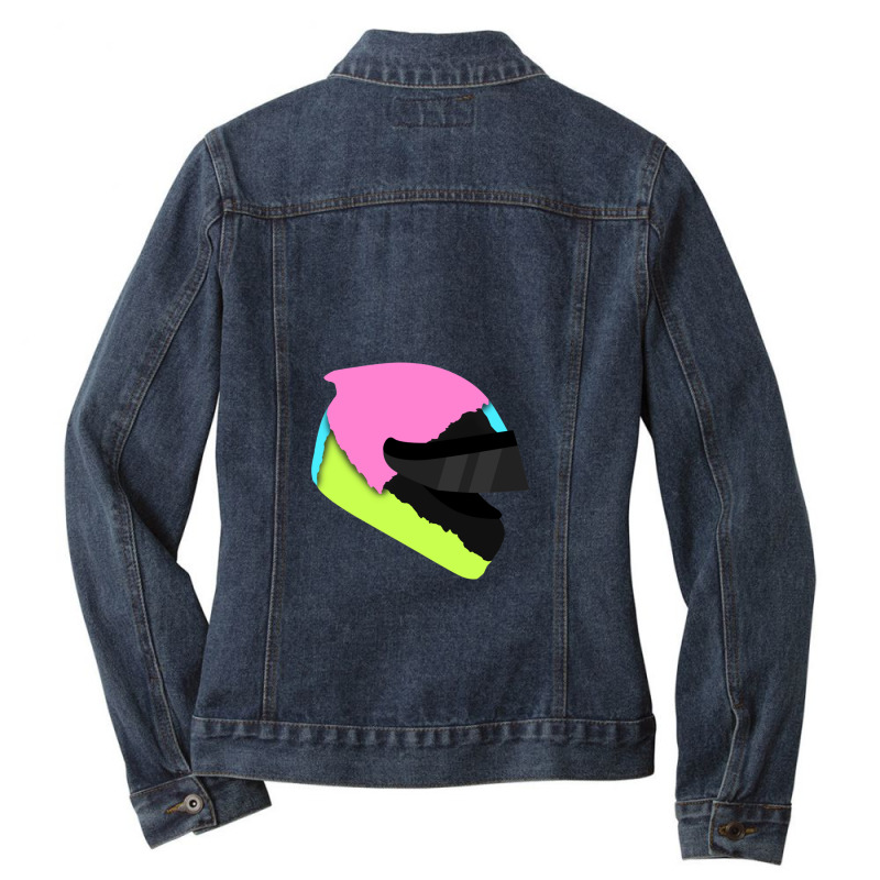 Daniel Ricciardo Helmet Ladies Denim Jacket by RodneyAbernathy | Artistshot