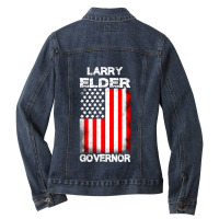 Larry Elder For California Governor Recall Ladies Denim Jacket | Artistshot