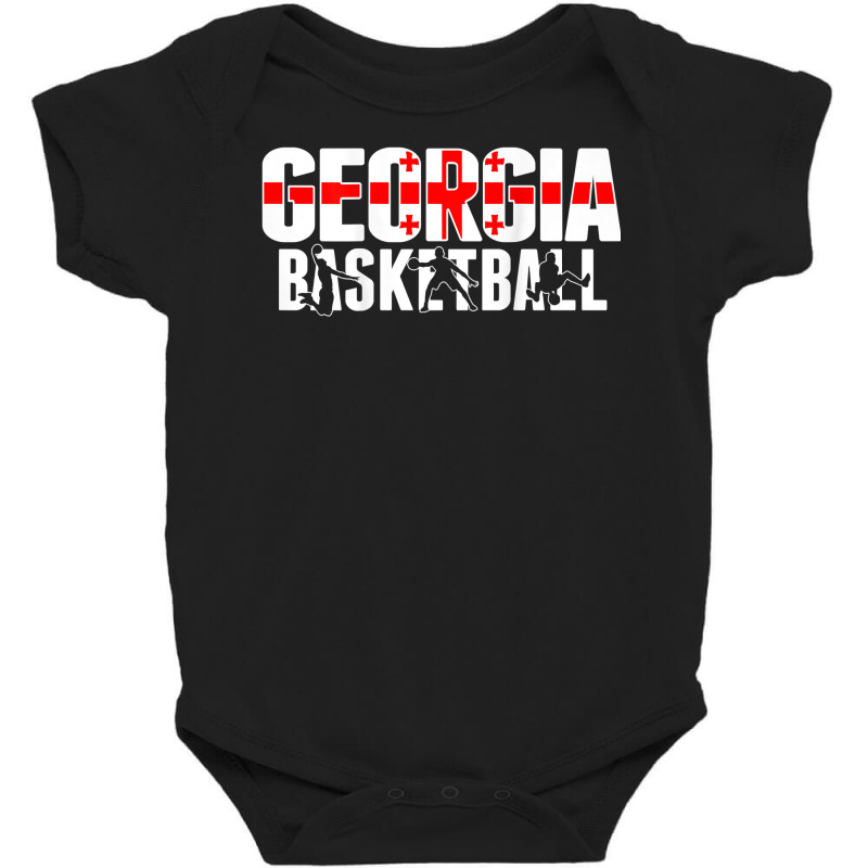 Georgia Basketball Fans Jersey   Georgian Flag Sport Lovers T Shirt Baby Bodysuit by cm-arts | Artistshot