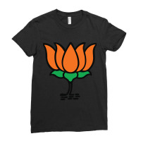 Bjp Lotus Design Narendra Modi India Bjp Supporter Ladies Fitted T-shirt | Artistshot