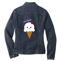 Not Vanilla Ice Cream Ladies Denim Jacket | Artistshot