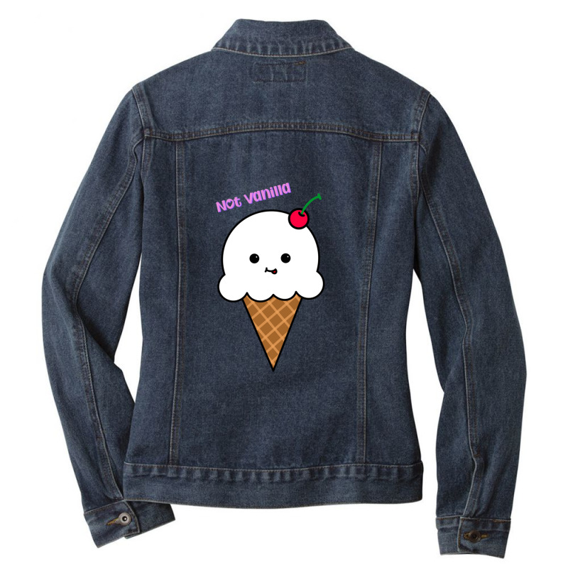 Not Vanilla Ice Cream Ladies Denim Jacket by AnitaBiegacki | Artistshot