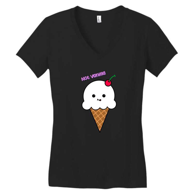 Not Vanilla Ice Cream Women's V-Neck T-Shirt by AnitaBiegacki | Artistshot