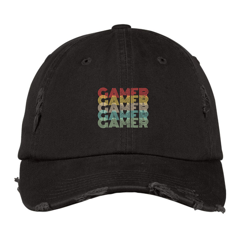 Gamer Retro Vintage 8bit Arcade Gaming Vintage Cap by ChandraGay | Artistshot