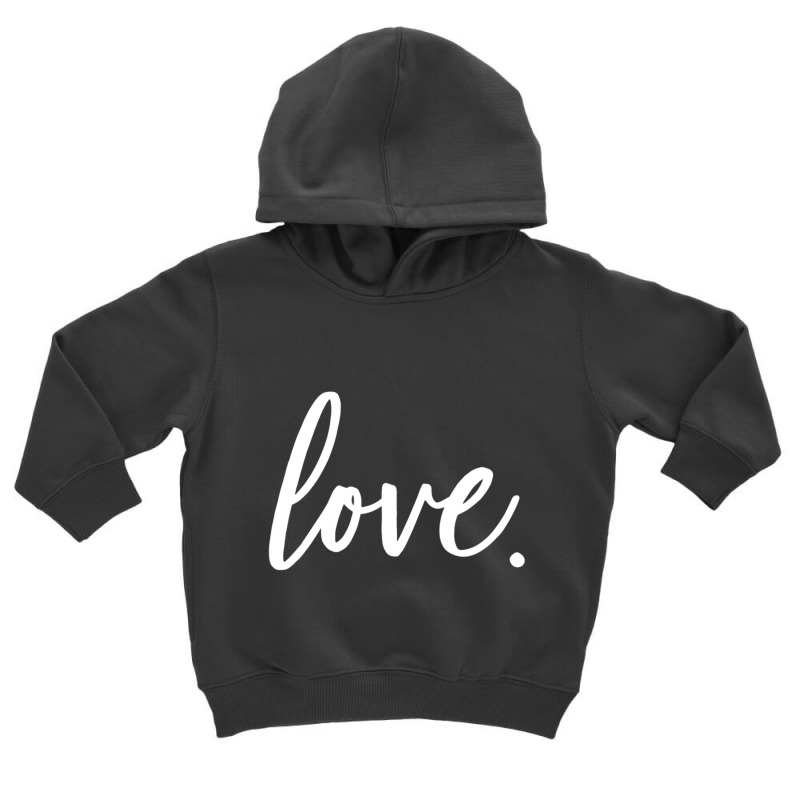 Cute Cursive Love Valentines Day Red Top Toddler Hoodie by cm-arts | Artistshot