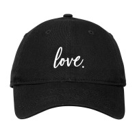 Cute Cursive Love Valentines Day Red Top Adjustable Cap | Artistshot