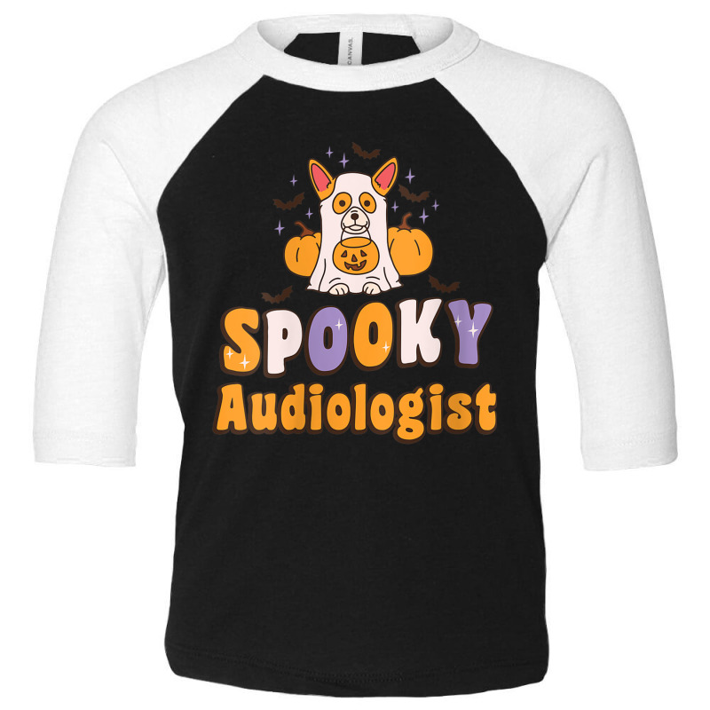 Womens Spooky Audiologist Dog Halloween Costume V Neck T Shirt Toddler 3/4 Sleeve Tee by cm-arts | Artistshot