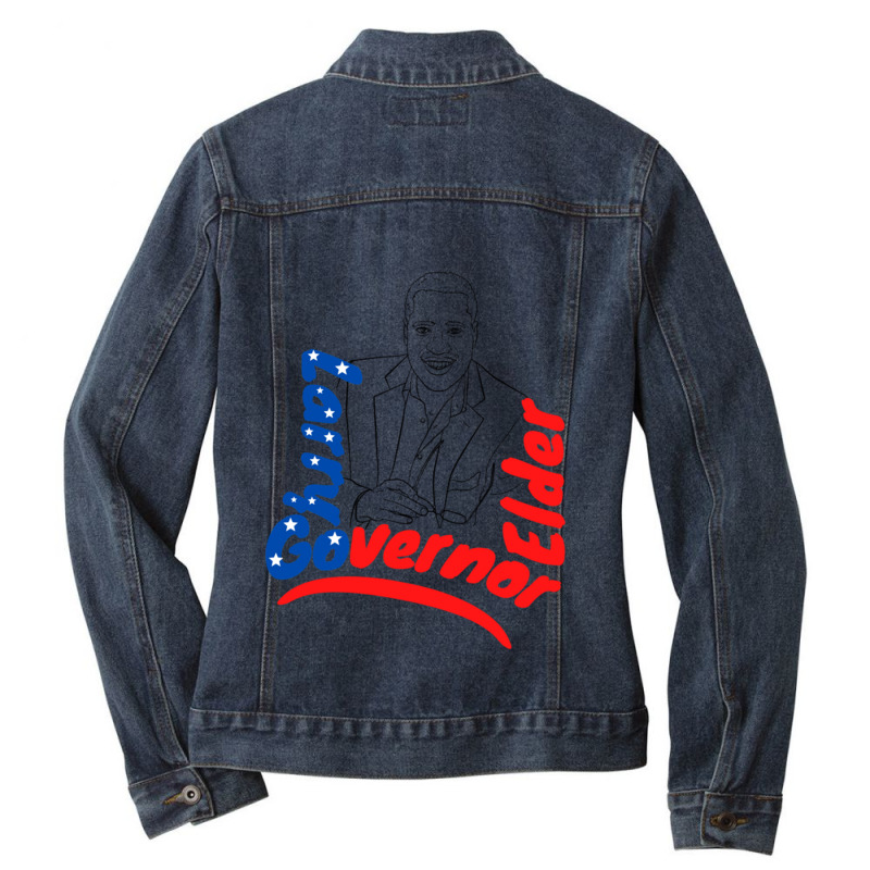 Larry Elder Governor Of California Ladies Denim Jacket by OSWALDOLIMART | Artistshot