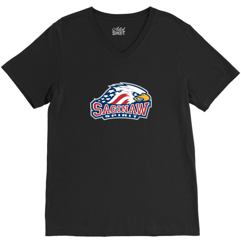 Saginaw Spirit V-Neck Tee by rika | Artistshot