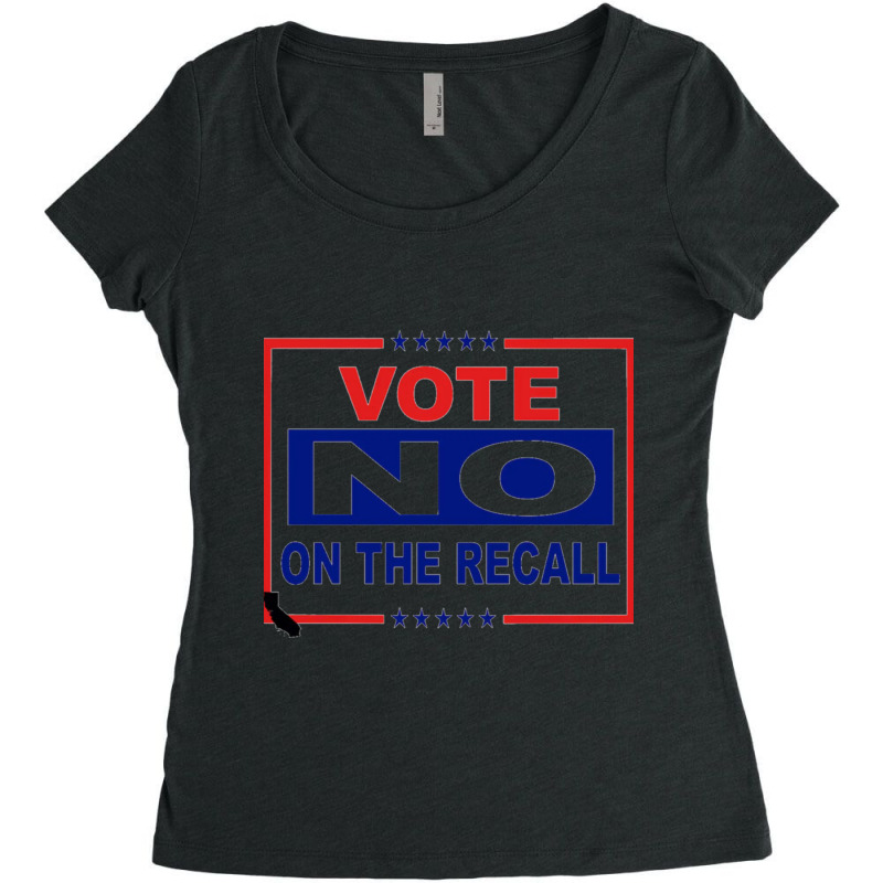 Vote No On The Recall Women's Triblend Scoop T-shirt by OSWALDOLIMART | Artistshot