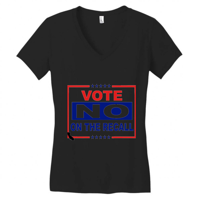 Vote No On The Recall Women's V-Neck T-Shirt by OSWALDOLIMART | Artistshot