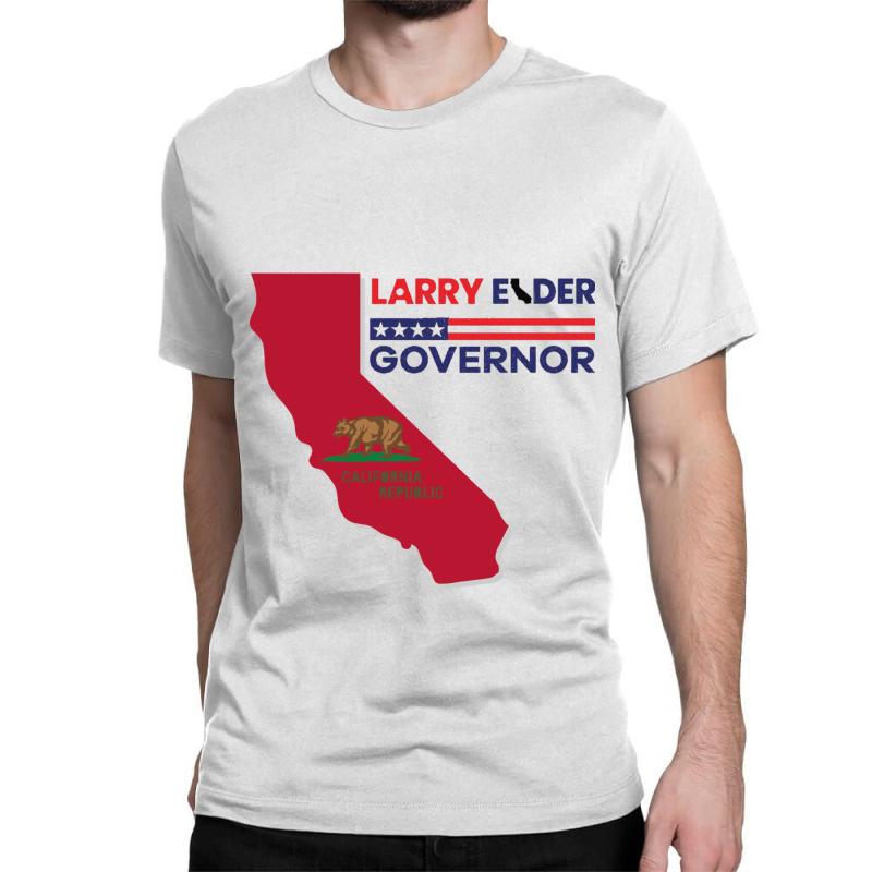 Larry Elder For California Governor Flag Newsom Funny Classic T-shirt by cm-arts | Artistshot