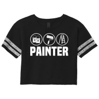 Painter Roller Renovation Decorator Handyman Craftsman T Shirt Scorecard Crop Tee | Artistshot