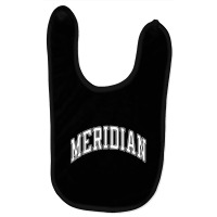 Meridian Idaho Id Varsity Style White Text T Shirt Baby Bibs | Artistshot