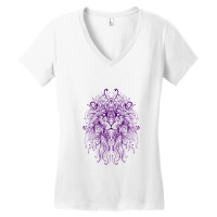 Lion Ornamental Women's V-neck T-shirt | Artistshot