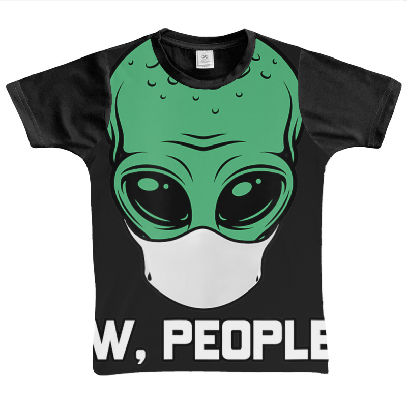 Alien Head With Face Mask I Ew People Aliens Ufo Roswell Graphic Youth T-shirt | Artistshot