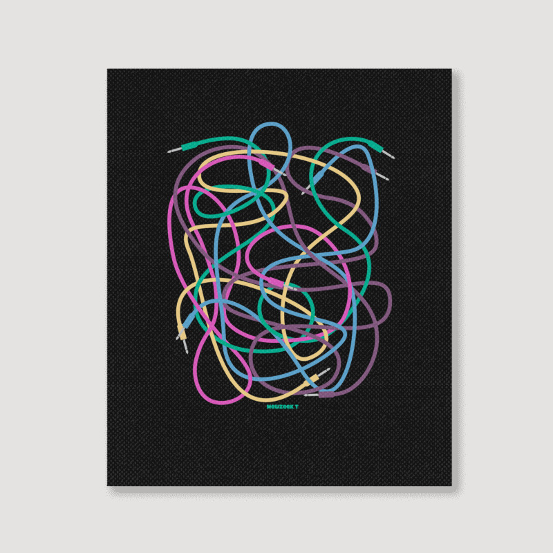 Modular Synthesizer Patch Cables 1 Portrait Canvas Print | Artistshot