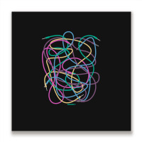 Modular Synthesizer Patch Cables 1 Metal Print Square | Artistshot