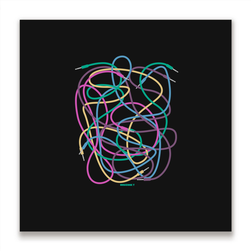 Modular Synthesizer Patch Cables 1 Metal Print Square | Artistshot