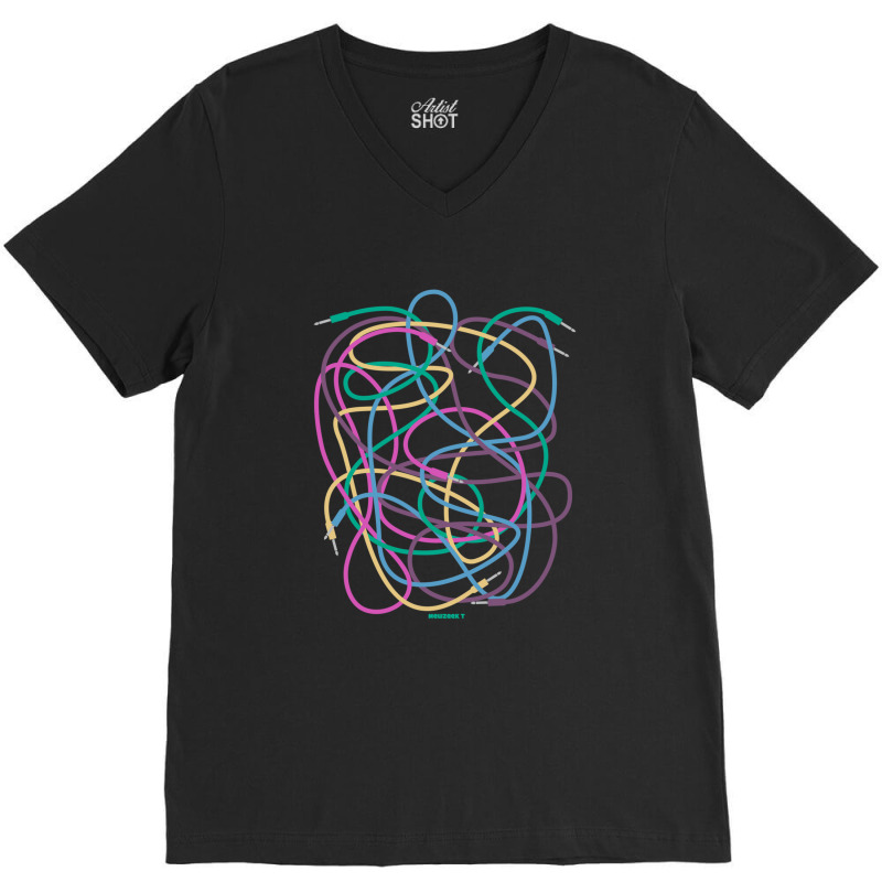 Modular Synthesizer Patch Cables 1 V-neck Tee | Artistshot