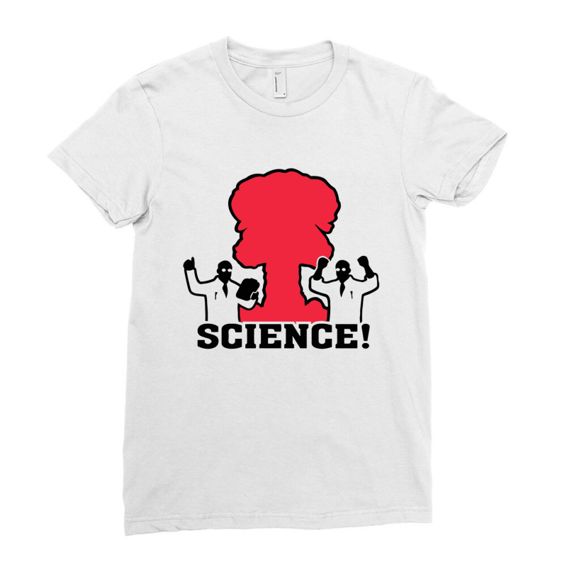 Blow Stuff Up Funny Science Ladies Fitted T-Shirt by cm-arts | Artistshot