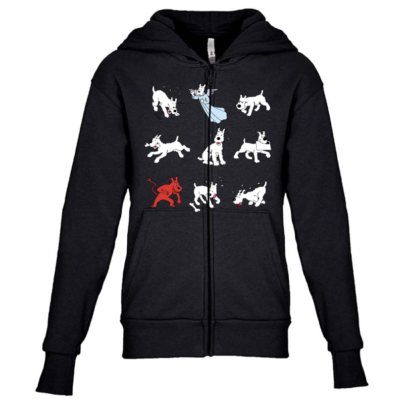 Milou Youth Zipper Hoodie by graphictor | Artistshot