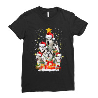 Siberian Husky Christmas Tree Funny Siberian Husky Christmas Tree Gift Ladies Fitted T-shirt | Artistshot