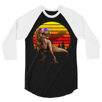 Jurassic Rex Sunglasses Rero Vinage Dinosaur 3/4 Sleeve Shirt | Artistshot