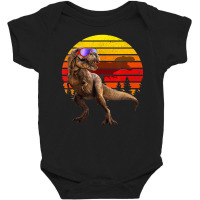 Jurassic Rex Sunglasses Rero Vinage Dinosaur Baby Bodysuit | Artistshot