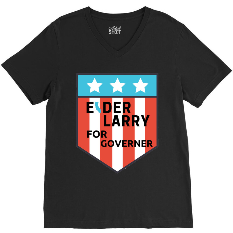 Larry Elder ! California Governor V-Neck Tee by OSWALDOLIMART | Artistshot