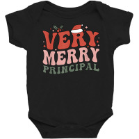 Merry Principal Christmas School Principal Xmas Party T Shirt Baby Bodysuit | Artistshot