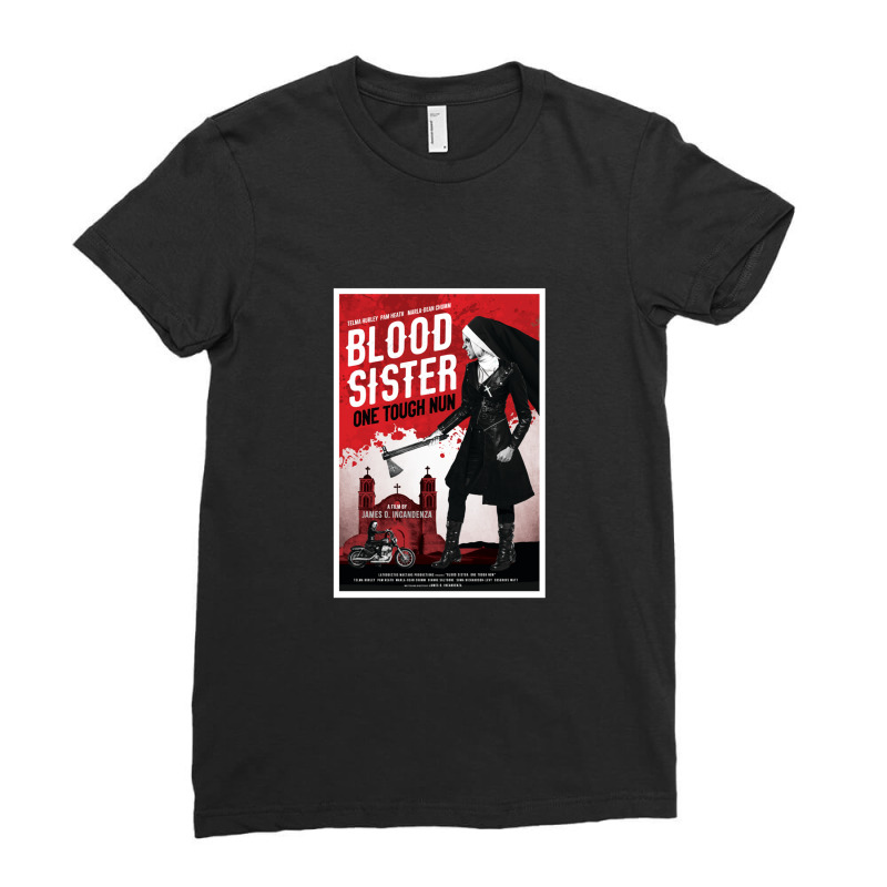 Blood Sister One Tough Nun Movie Poster - Infinite Jest - David Foster Ladies Fitted T-Shirt by SheilaMathews | Artistshot