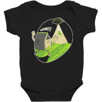 Satire Humor Milk Cow Alien Abduction Ufo Fan Space Baby Bodysuit | Artistshot