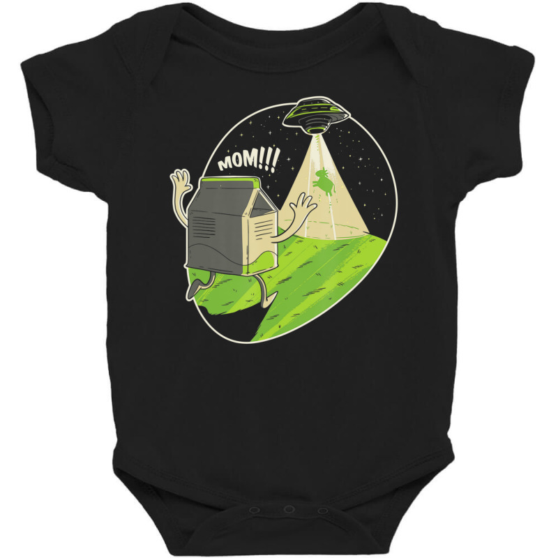 Satire Humor Milk Cow Alien Abduction Ufo Fan Space Baby Bodysuit by phamkhao | Artistshot