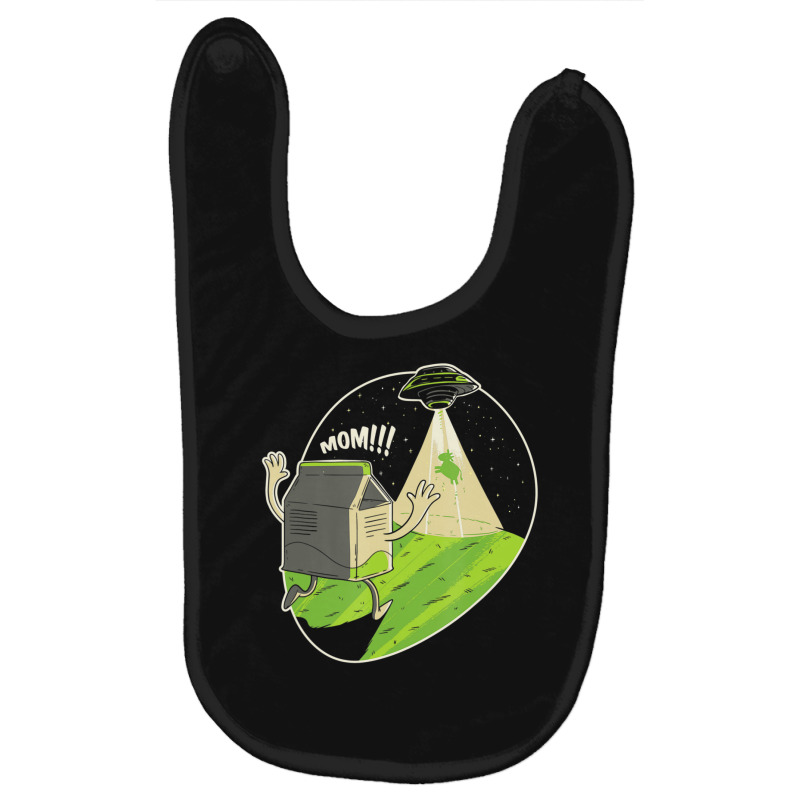 Satire Humor Milk Cow Alien Abduction Ufo Fan Space Baby Bibs by phamkhao | Artistshot