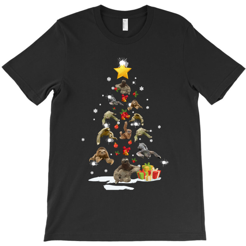 Sloth Christmas Tree Cute Sloth Christmas Tree Sloth Lovers Xmas Costu T-shirt | Artistshot