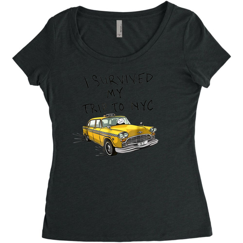 I Survived My Trip To Nyc Women's Triblend Scoop T-shirt by cm-arts | Artistshot