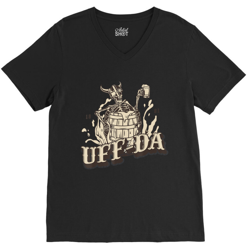 Scandinavian Uff Da Popular Nordic Quotes And Sayings V-neck Tee | Artistshot