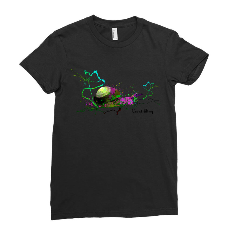 Snails Count Slimy Ladies Fitted T-Shirt by hawkunicorn | Artistshot