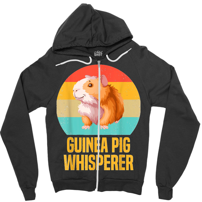 Guinea Pig Whisperer Funny Guinea Pig Design Zipper Hoodie | Artistshot