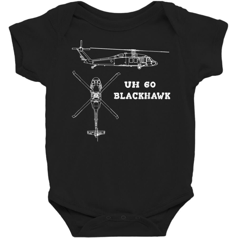 Uh 60 Blackhawk Us Army Aviation Utility Helicopter T Shirt Baby Bodysuit by cm-arts | Artistshot